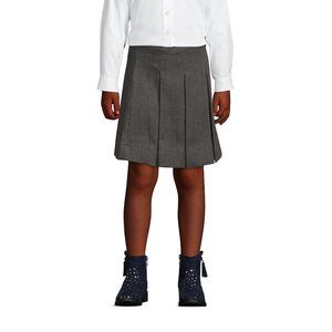 Lands' End Girls School Uniform Box Pleat Skirt Top of Knee Skirt, NWT
